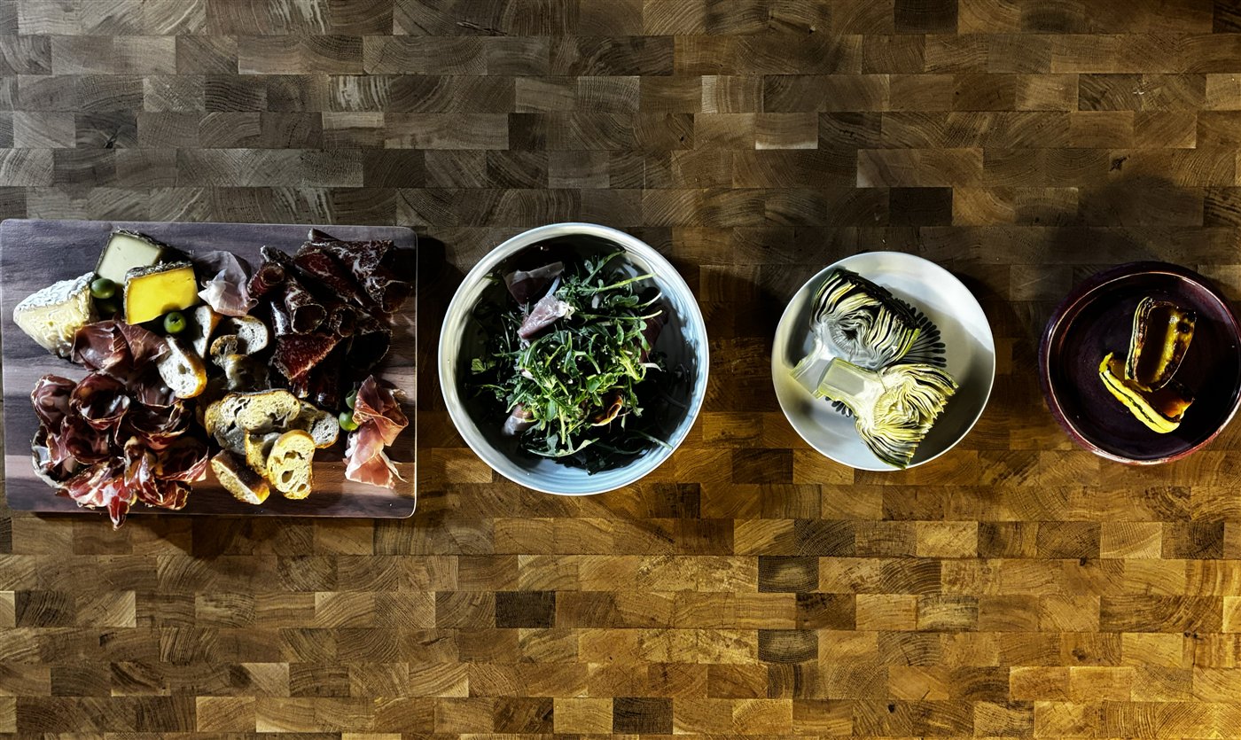 Full dinner spread
